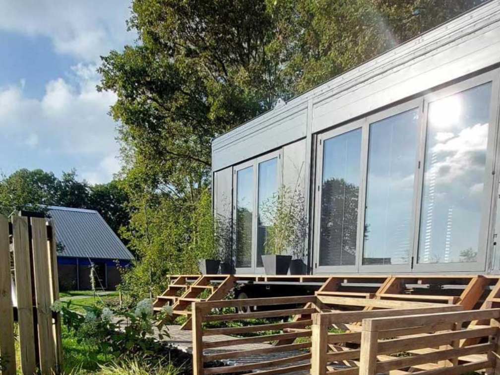 Terras van het Tiny House